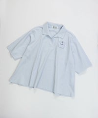 コットン100％スキッパープルオーバー（ライトブルー）