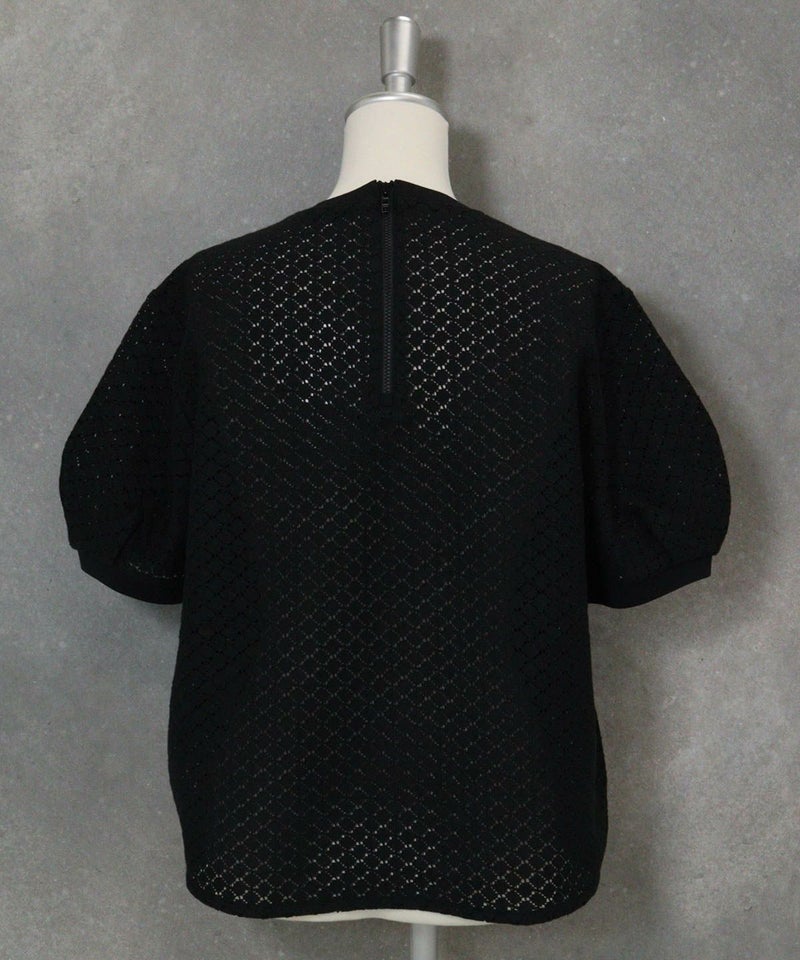 クロシェレースプルオーバー後（ブラック）