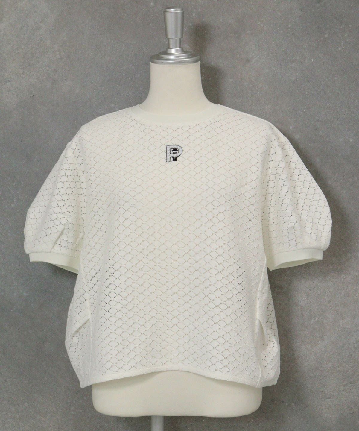 クロシェレースプルオーバー（ホワイト）