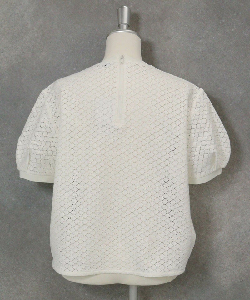 クロシェレースプルオーバー後（ホワイト）