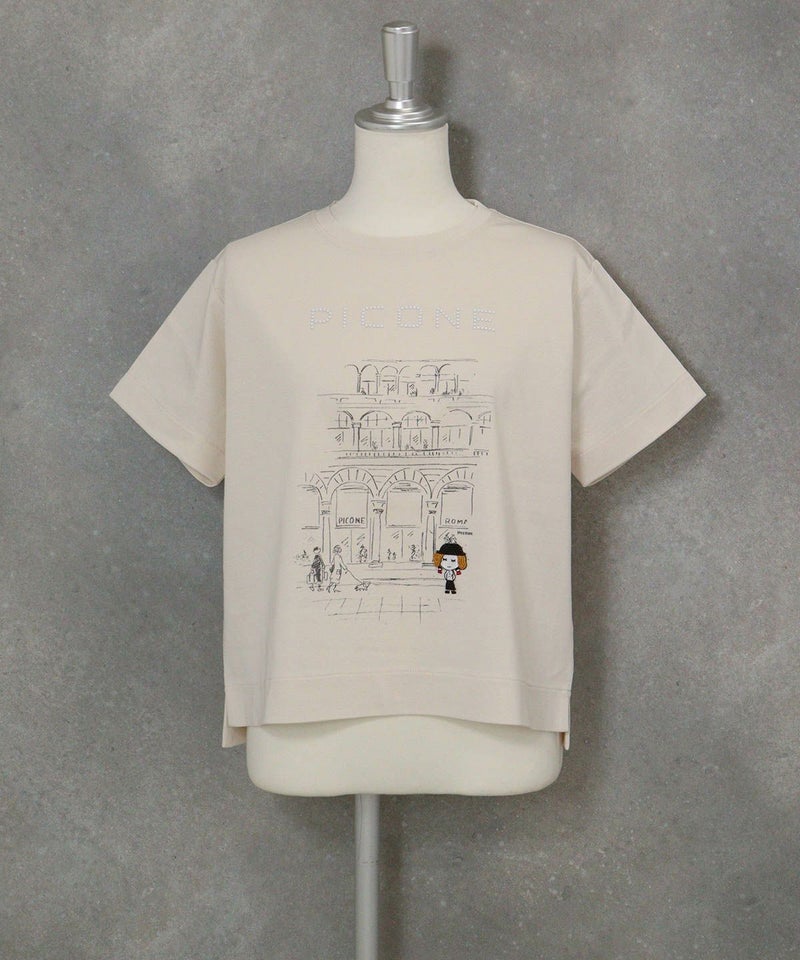 コットン混冷感ポンチプルオーバー（ベージュ）