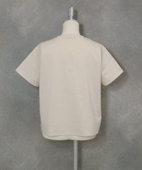 コットン混冷感ポンチプルオーバー後（ベージュ）