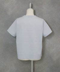 コットン混冷感ポンチプルオーバー後（ライトブルー）