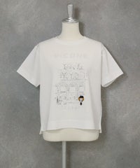 コットン混冷感ポンチプルオーバー（ホワイト）