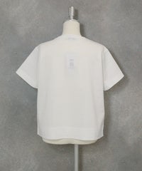 コットン混冷感ポンチプルオーバー後（ホワイト）