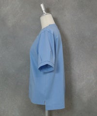 コットン100％ビーズ刺繍UVプルオーバー横（ライトブルー）