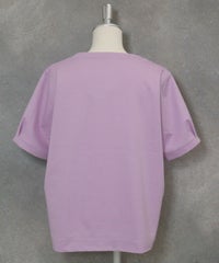 コットン100％ビーズ刺繍UVプルオーバー後（ライトパープル）