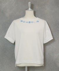 コットン100％ビーズ刺繍UVプルオーバー（ホワイト）