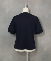 チュール刺繍冷感プルオーバー(ネイビー)後ろ