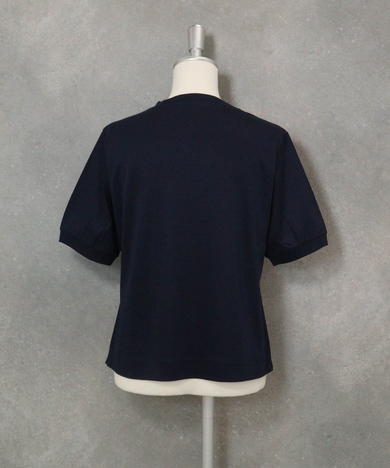 チュール刺繍冷感プルオーバー(ネイビー)後ろ