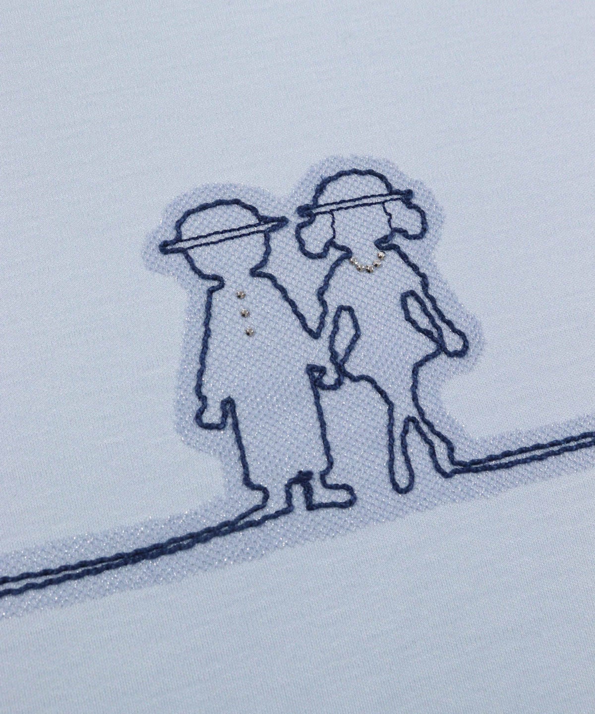 胸元デザインアップ(ライトブルー)