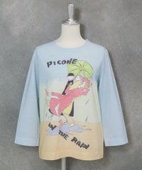 アートイラストプルオーバー（ブルー）