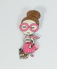 ブローチ-LADY&CAT-(マルチ)前