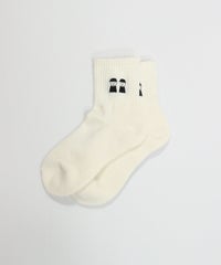 ピコ刺繍リブソックス（ホワイト）