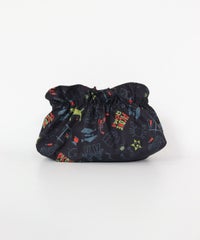 総柄ポーチ(ブラック)