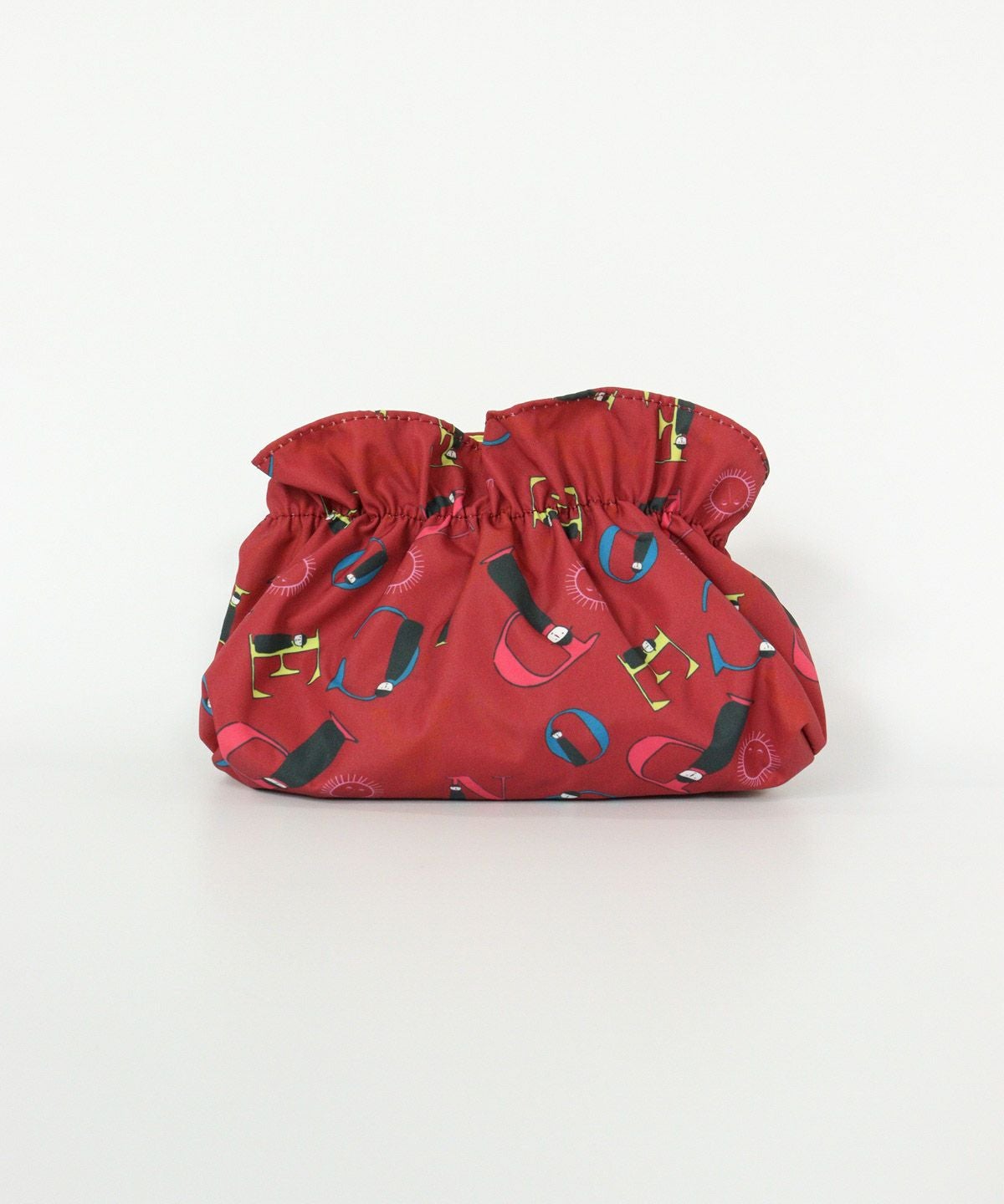 総柄ポーチ(レッド)