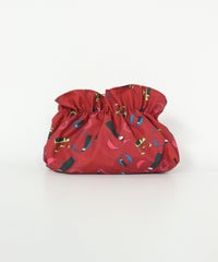 総柄ポーチ(レッド)