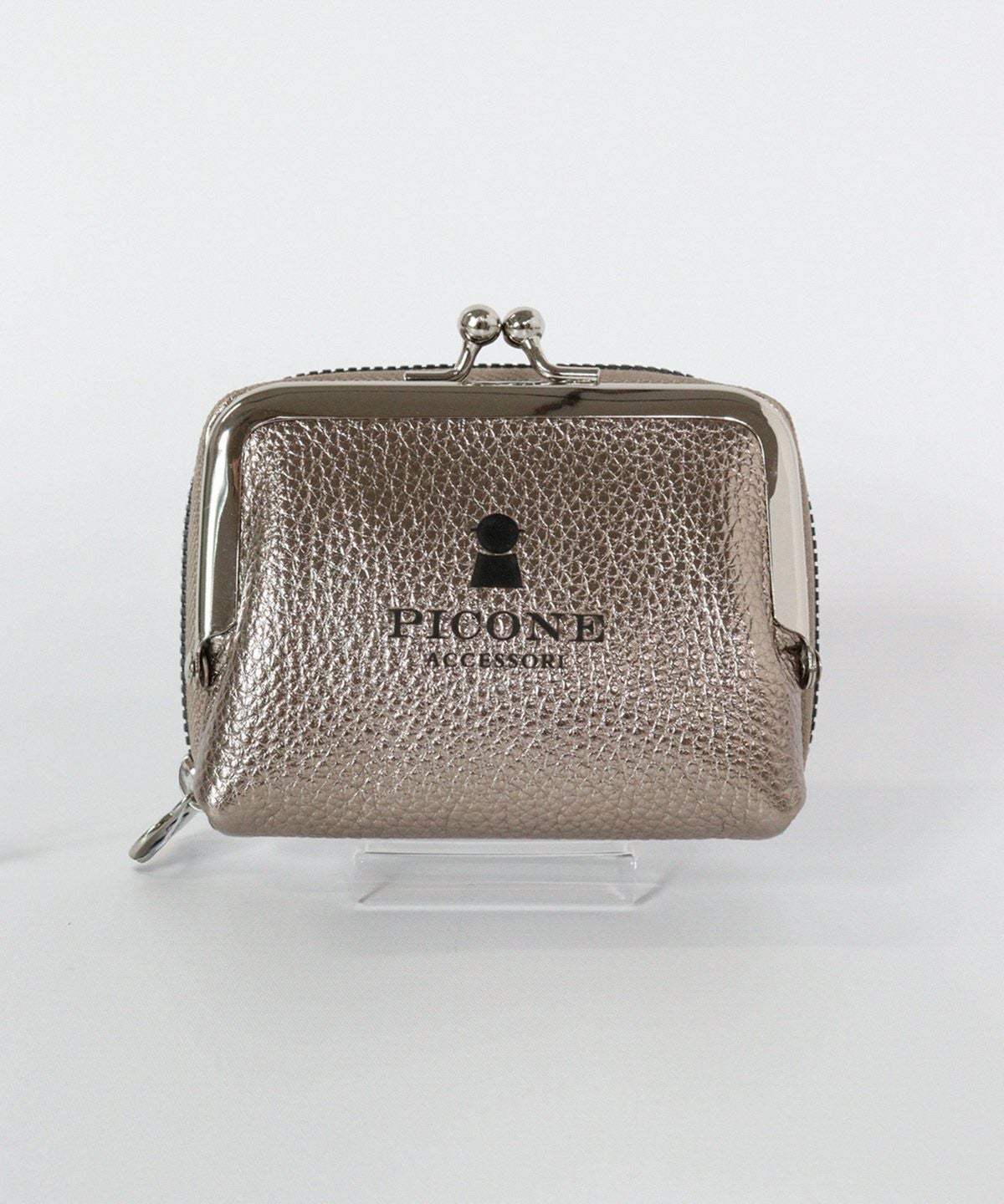 メタリック牛革ウォレット（ブラウン）