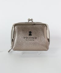 メタリック牛革ウォレット（ブラウン）