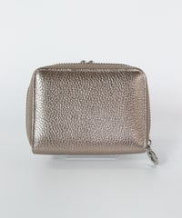 メタリック牛革ウォレット後（ブラウン）