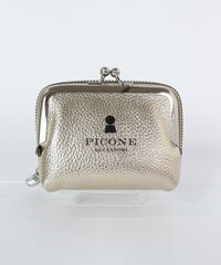 メタリック牛革ウォレット（ベージュ）