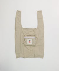 折りたたみエコバッグ(ベージュ)前