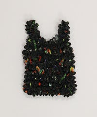 絞り風総柄バッグ(ブラック)