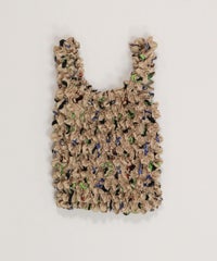 絞り風総柄バッグ(ベージュ)