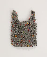 絞り風総柄バッグ(ライトグレー)