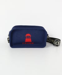 ボックス型ニットショルダーバッグ（ネイビー）