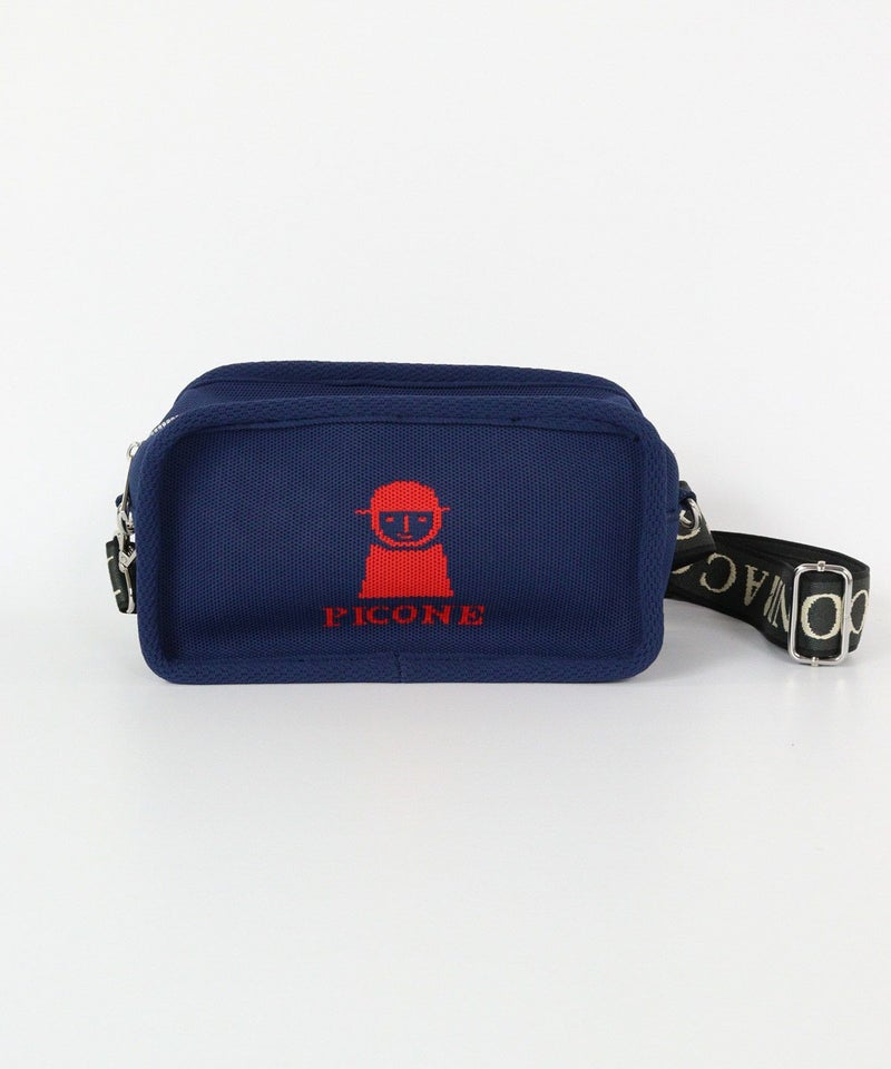 ボックス型ニットショルダーバッグ（ネイビー）