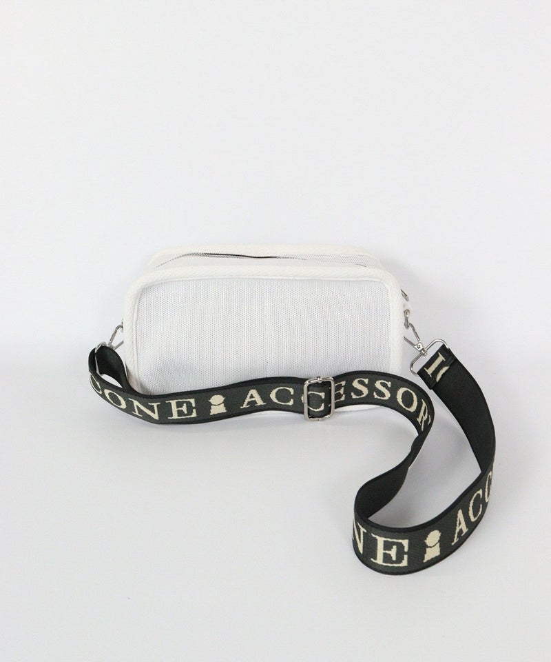 ボックス型ニットショルダーバッグ（ホワイト）