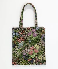 花柄ジャガードトートバッグ(ブラック)後ろ