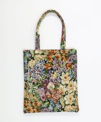 花柄ジャガードトートバッグ(ベージュ)後ろ