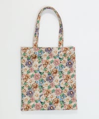 花柄ジャガードトートバッグ(ピンク)後ろ