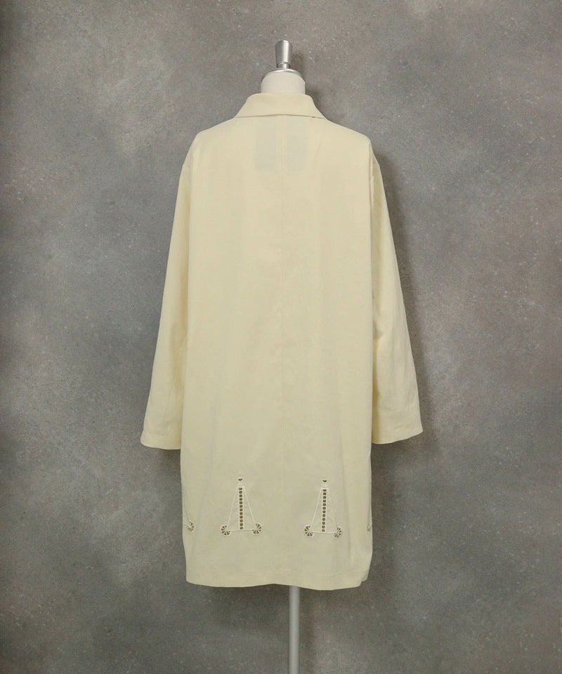 UV冷感スプリングコート(イエロー)後ろ