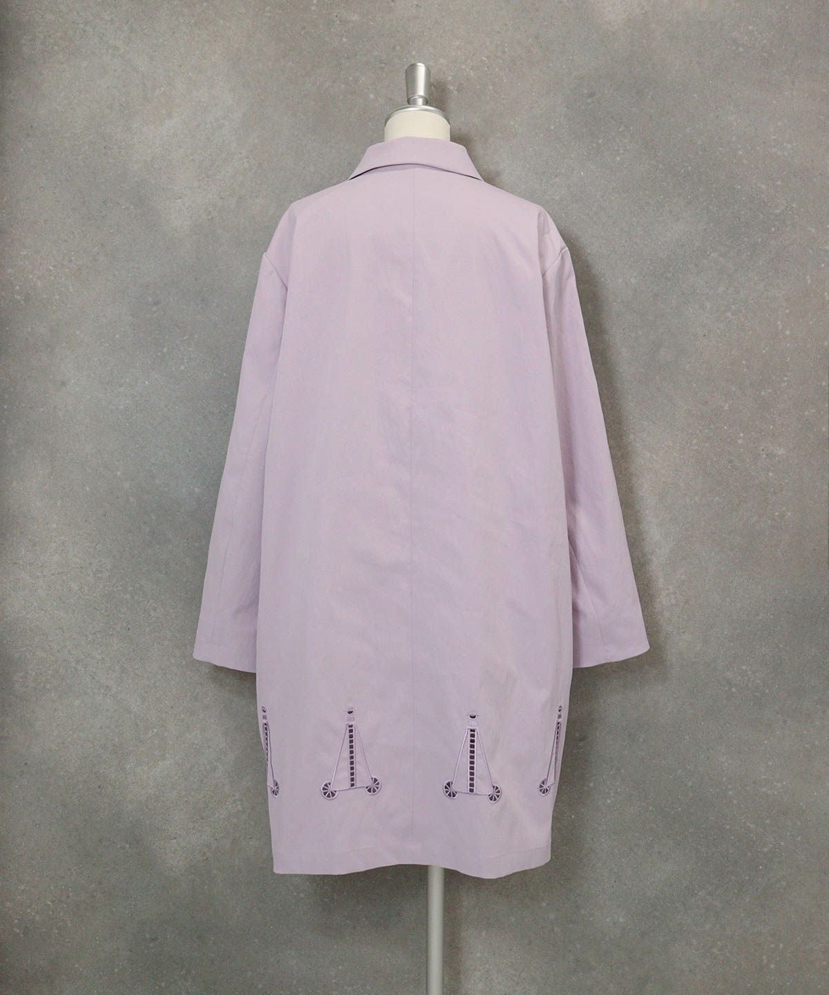 UV冷感スプリングコート(ライトパープル)後ろ