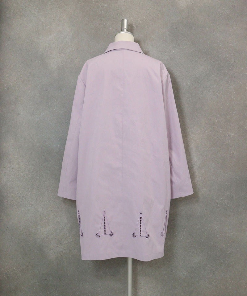 UV冷感スプリングコート(ライトパープル)後ろ
