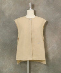 ラメツイードジャージーベスト(ベージュ)前