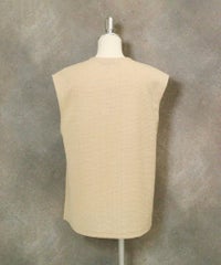 ラメツイードジャージーベスト(ベージュ)後ろ