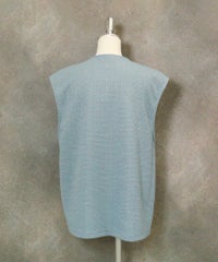 ラメツイードジャージーベスト(ライトブルー)後ろ