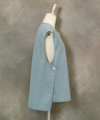 ラメツイードジャージーベスト(ライトブルー)横