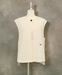 ラメツイードジャージーベスト(ホワイト)前