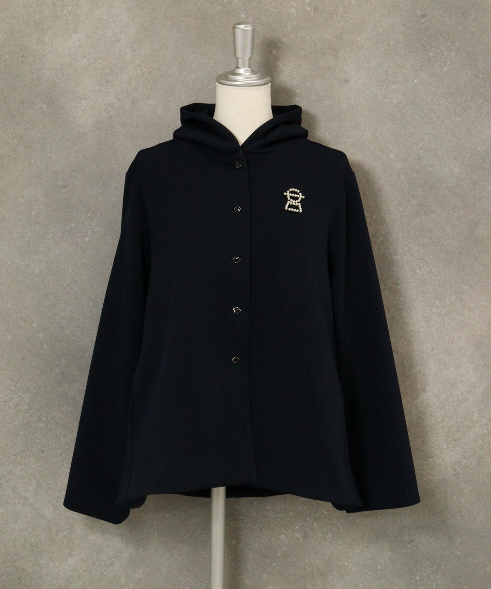 フード付ダンボールブルゾン(ネイビー）