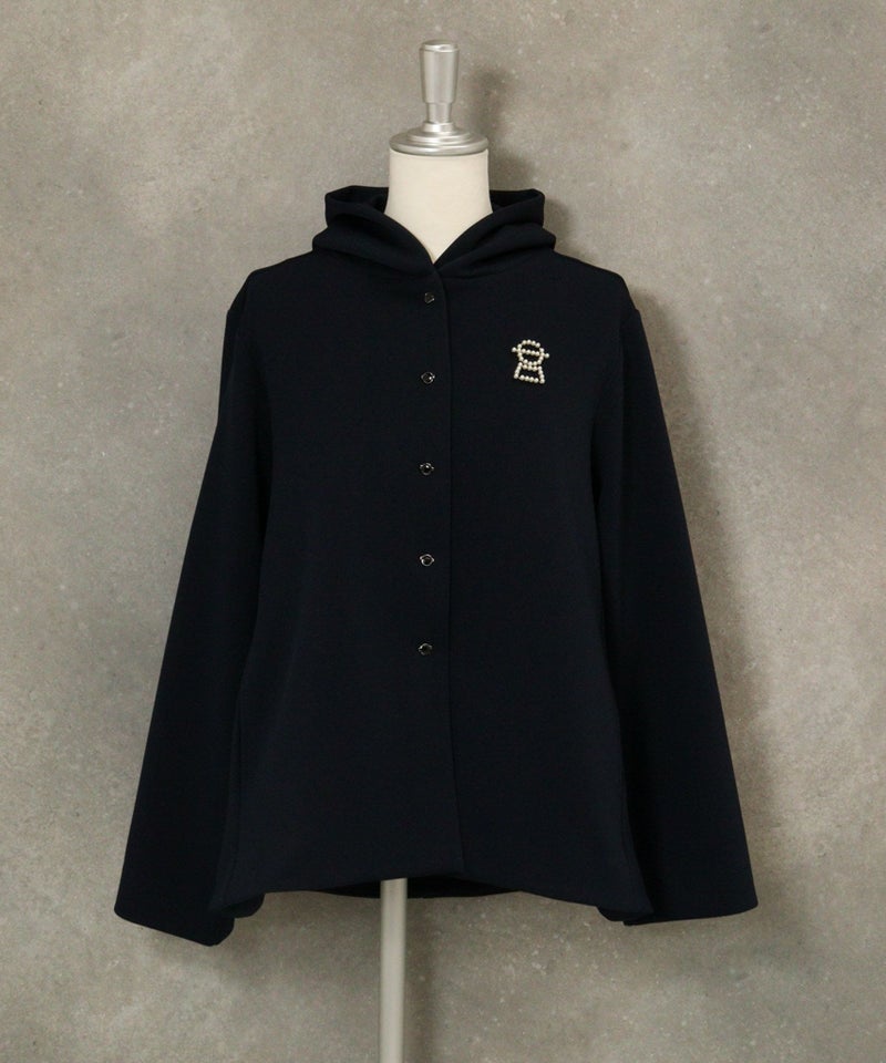 フード付ダンボールブルゾン(ネイビー）