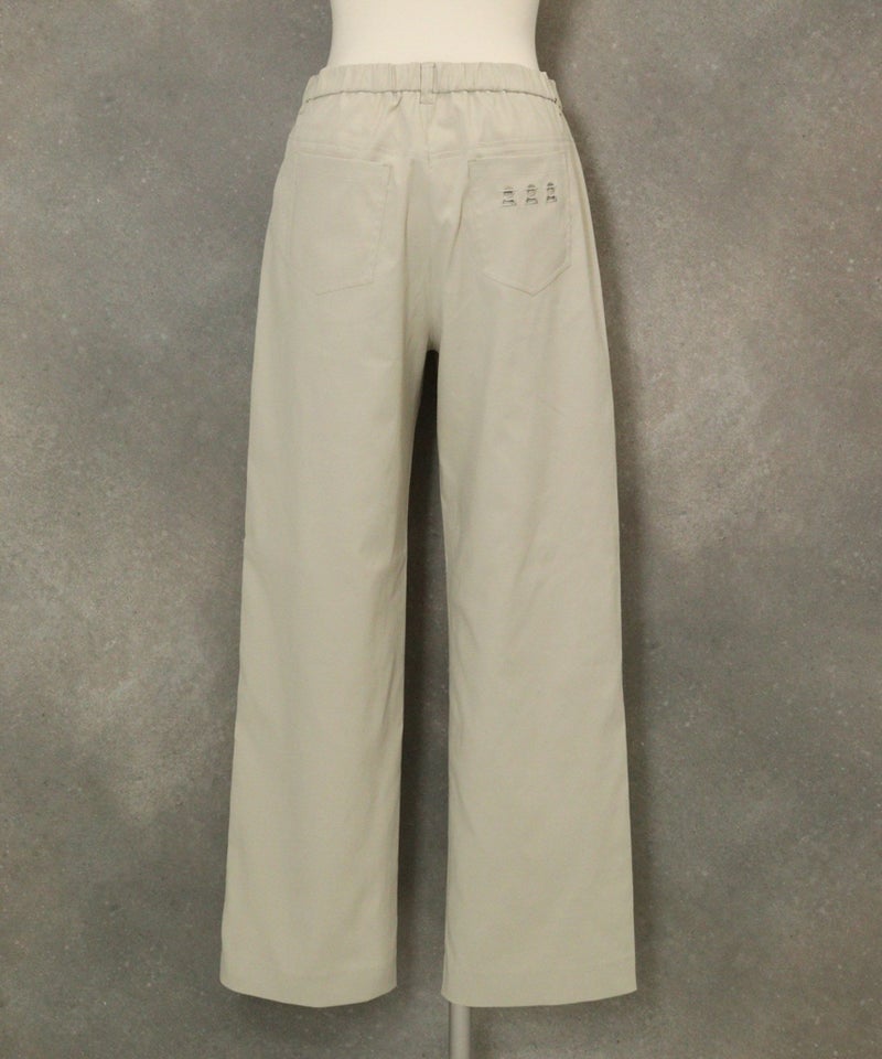 UV冷感ストレートチノパンツ後（ベージュ）