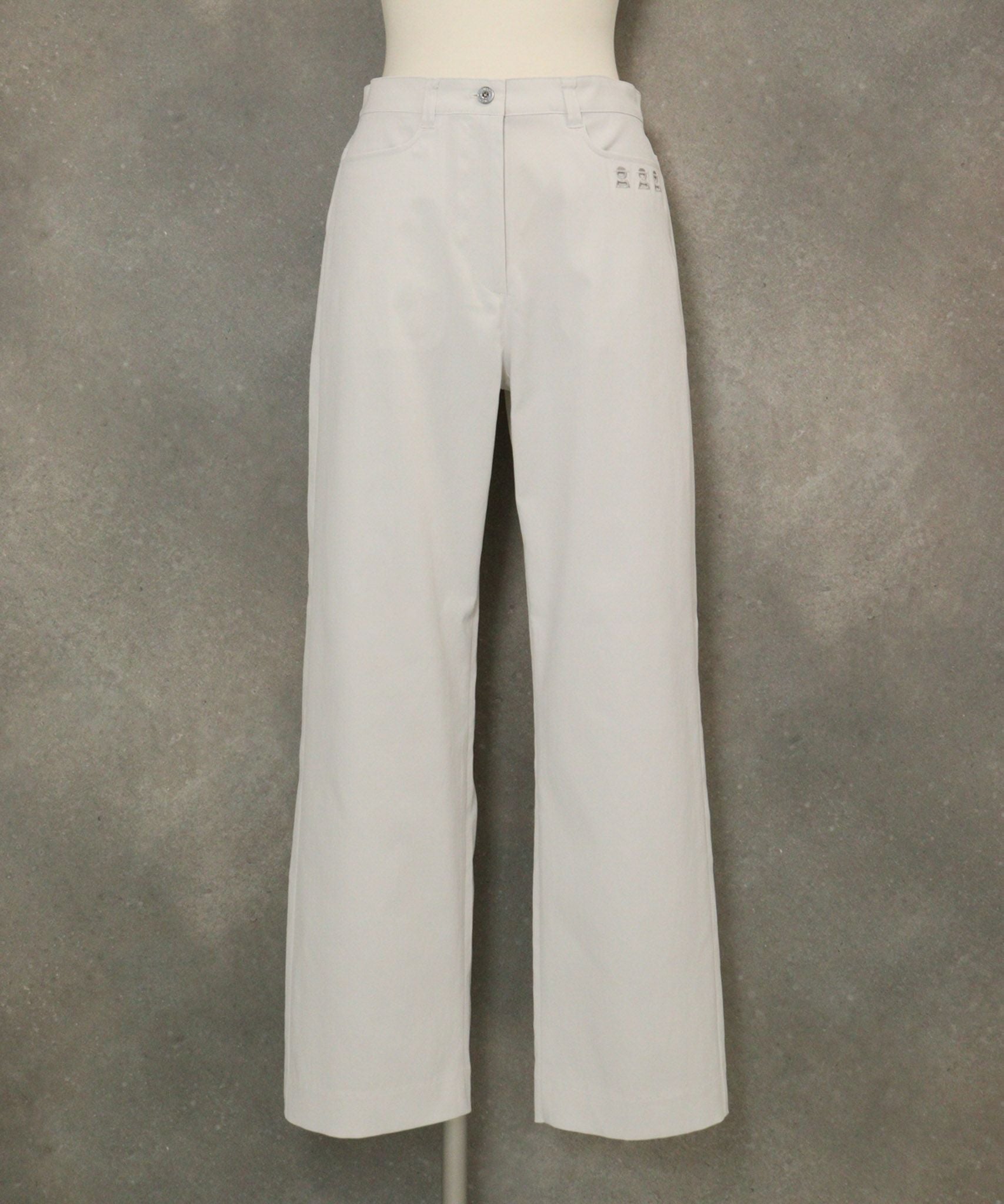 UV冷感ストレートチノパンツ（ライトグレー））