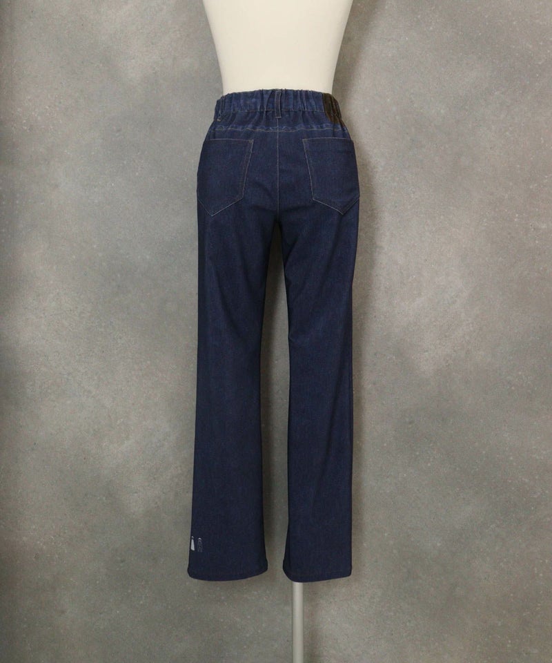 デニム風プリントイージーパンツ(ネイビー)後ろ