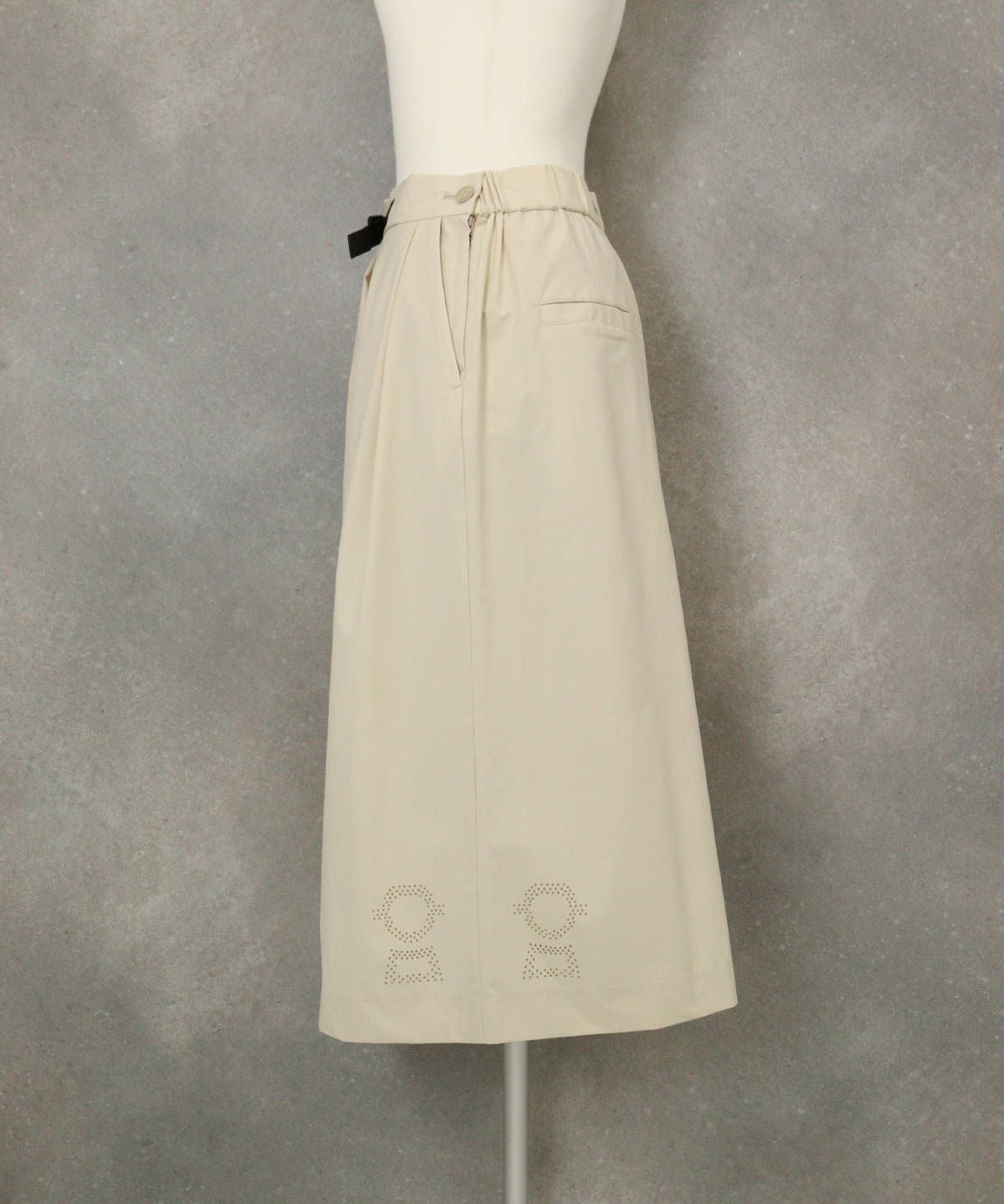 フロントベルト撥水キュロット(ベージュ)横