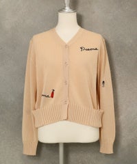 刺繍ニットカーディガン(ベージュ)前